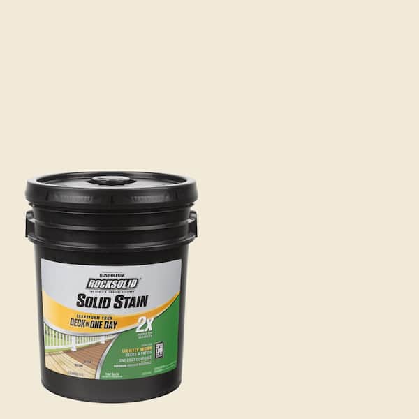 Rust-Oleum RockSolid 5 gal. Cape Cod Gray Exterior 2X Solid Stain