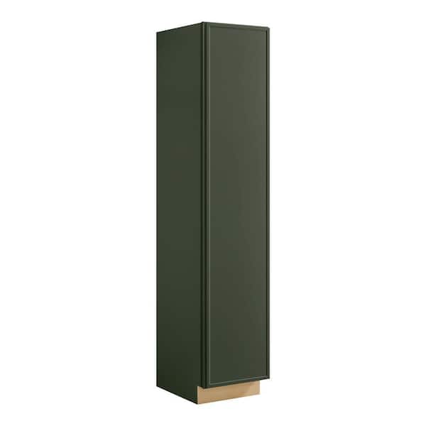 Leyton 18 in. W x 24 in. D x 90 in. H Ready To Assemble Plywood Slim Shaker Utility Pantry Kitchen Cabinet in Fern Green