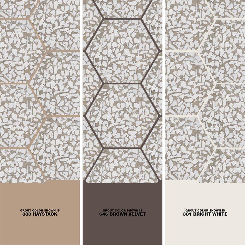 Grigio Terrazzo Look Hexagon Matte Porcelain Floor & Wall Tile
