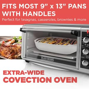 BLACK+DECKER 4-Slice Stainless Steel Toaster Oven TO1313SBD - The Home Depot