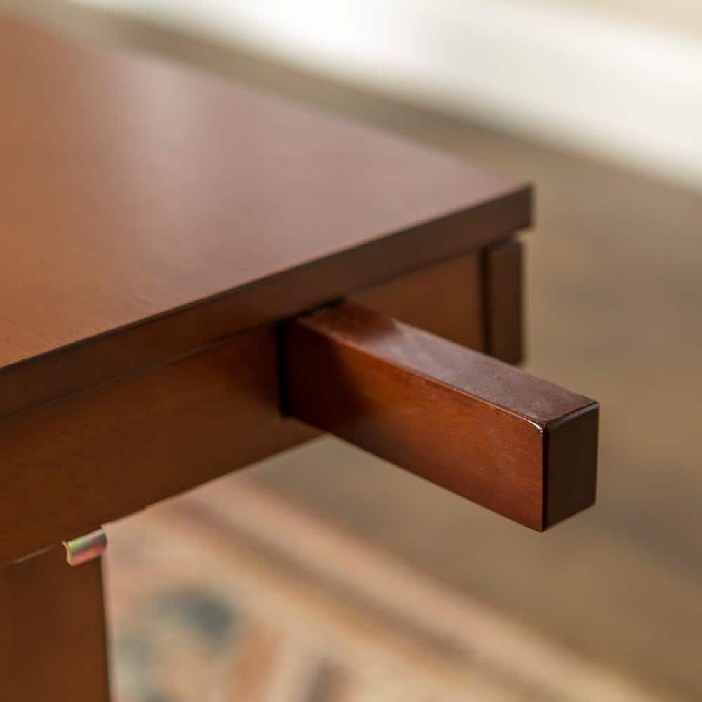 Farmhouse Rustic Extendable Dining Table in Dark Oak