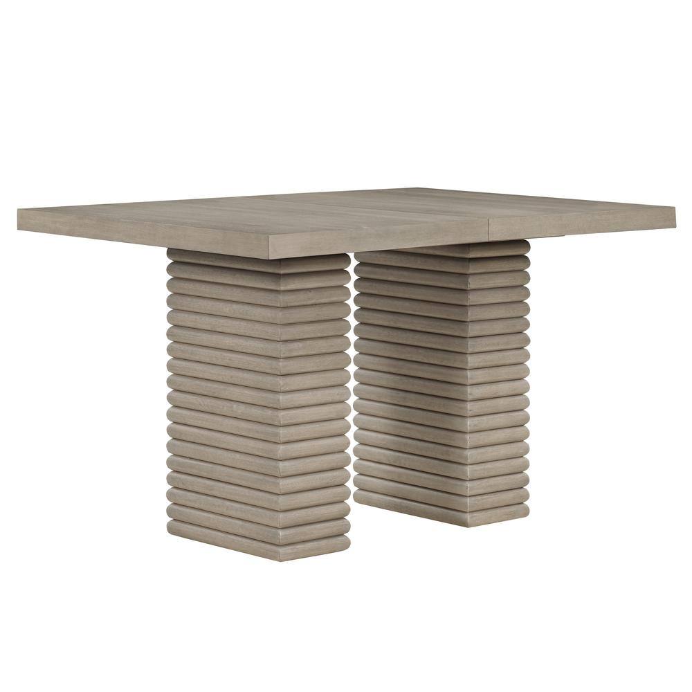 Lily Light Brown Wood Extendable Dining Set with 4 Upholstered Chairs