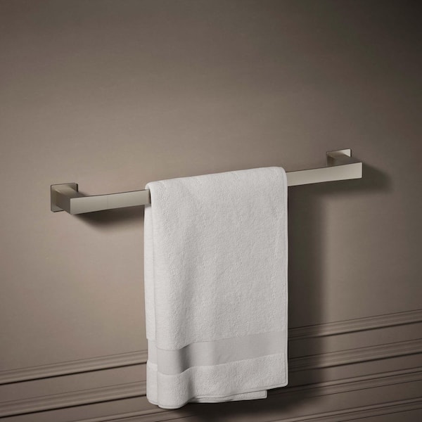 Honesty 24 in. Wall Mounted Towel Bar in Vibrant Brushed Nickel