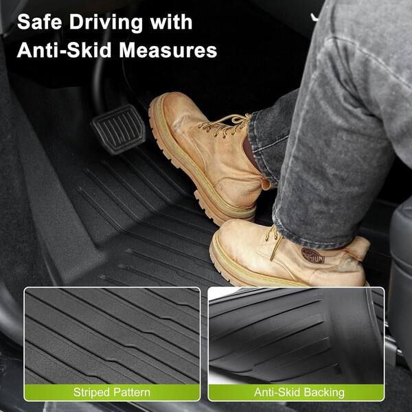 Heat Heavy Duty 31.5 in. W x 6.3 in. H Plastic Car Floor Mat Full