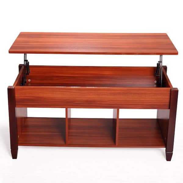 Angel Sar 41 in. Sleeve Standard Rectangle Wood Coffee Table with Storage