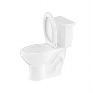 21 in. Extra Tall Toilet 2-Piece 1.1/1.6 GPF Dual Flush Elongated Heightened Toilet in Bone High Toilets for Seniors