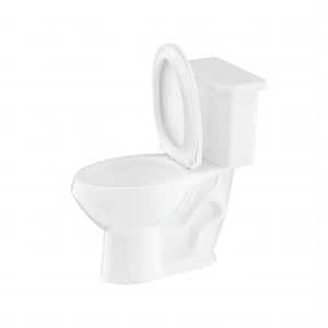 Two-Piece 1.28 GPF Single Flush Elongated Toilet in White Seat Included