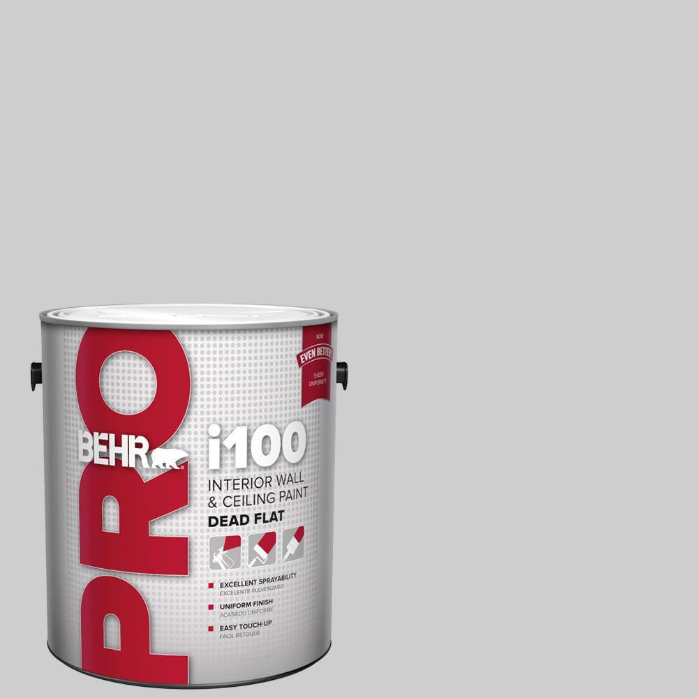 BEHR PRO 1 gal. #770E-2 Silver Screen color Dead Flat Interior Paint ...