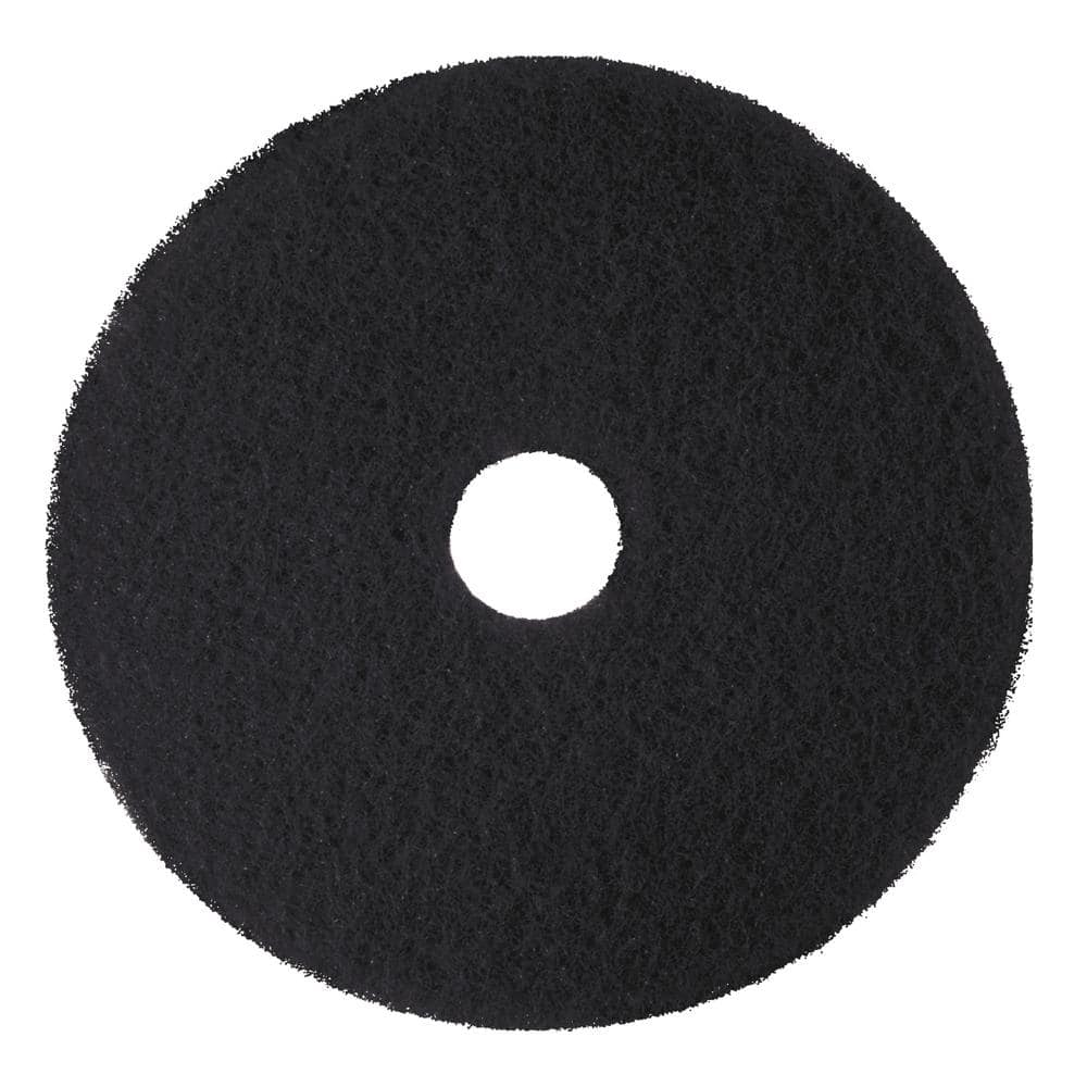 Low-Speed High Productivity Floor Pads 7300, 15 in. Dia, Black, (5-Carton)