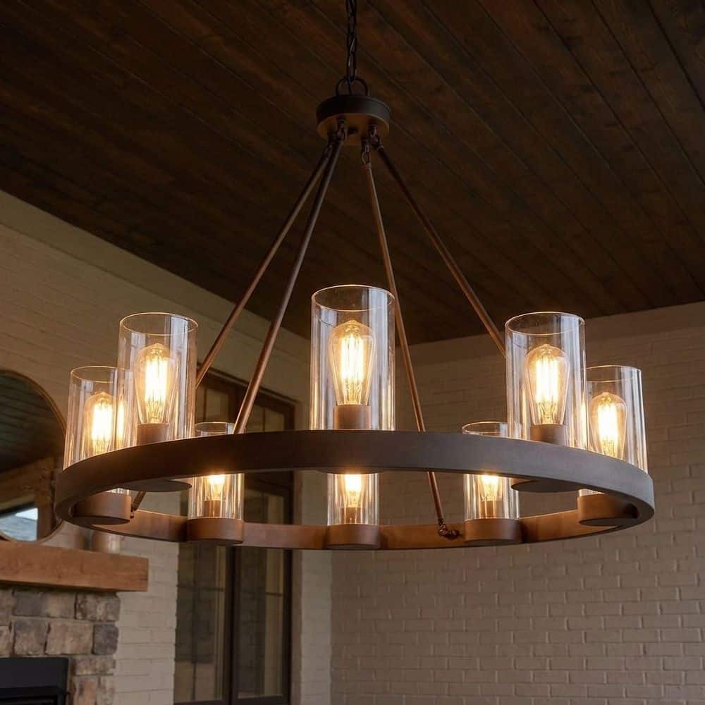 Savoy House Inman 32 in. W x 27.63 in. H 8-Light English Bronze