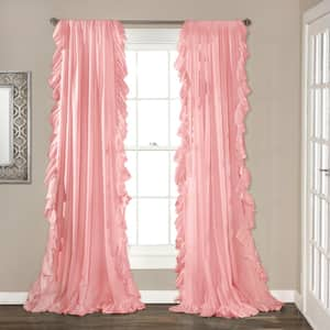 Reyna Juvy 84 in. x 54 in. Room Darkening Window Panel in Pink (2-Piece)