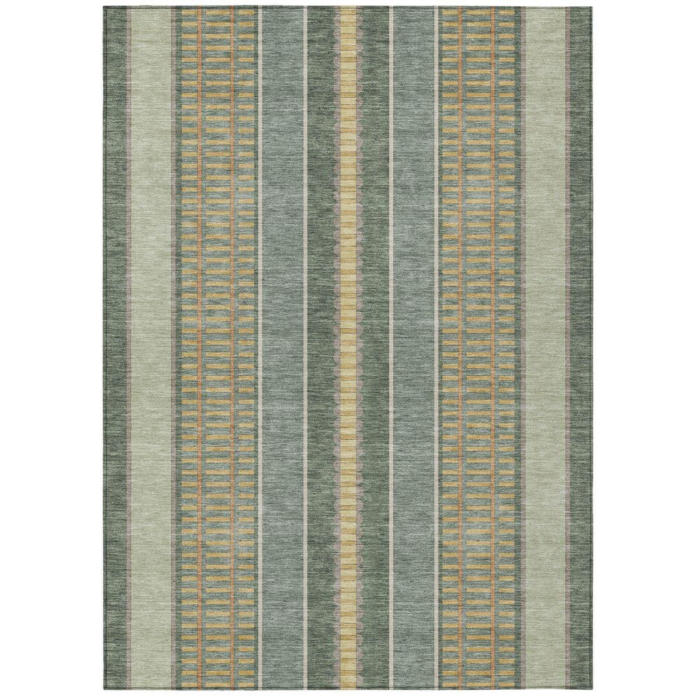 Chantille Machine Washable Indoor/Outdoor Abstract ACN2681 Basil 5 ft. x 7 ft. 6 in. Area Rug price history on PriceWatchPro