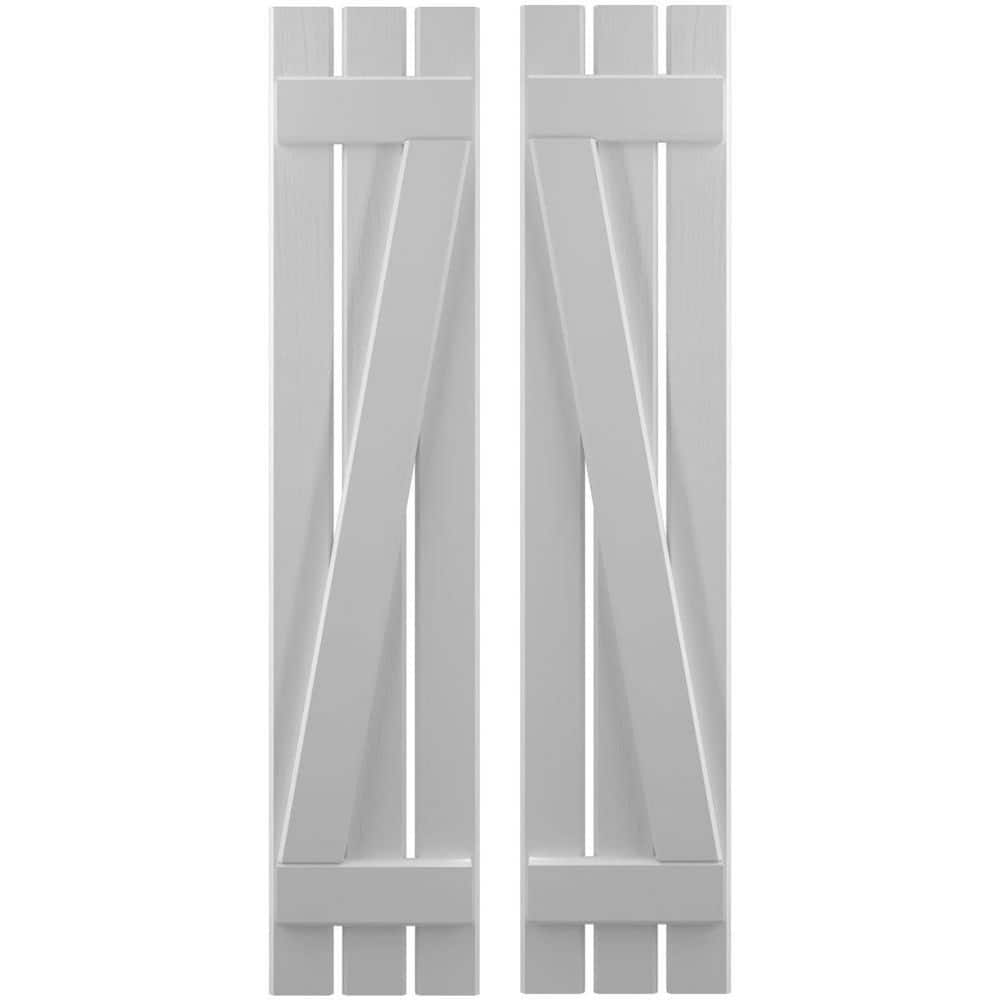 11-1/2 in. W x 69 in. H Americraft 3 Board Exterior Real Wood Spaced Board and Batten Shutters with Z-Bar Primed price history on PriceWatchPro