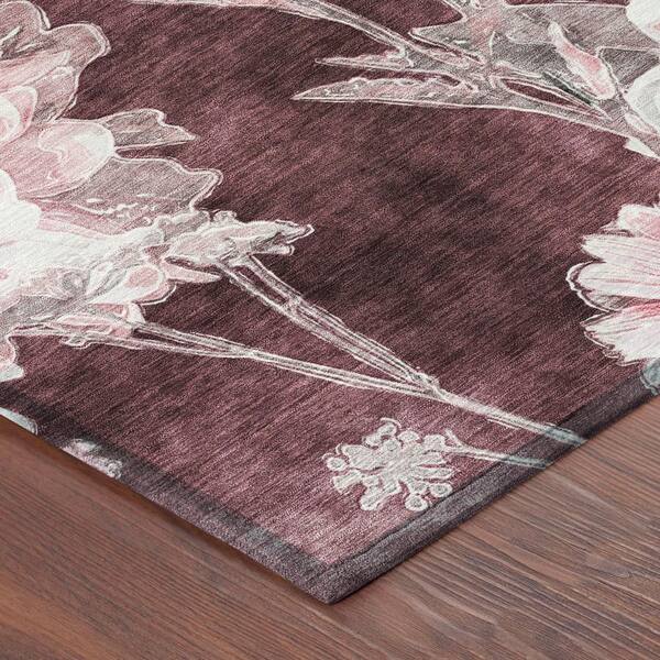 Chantille Machine Washable Indoor/Outdoor Abstract ACN2796 Burgundy 5 ft. x 7 ft. 6 in. Area Rug