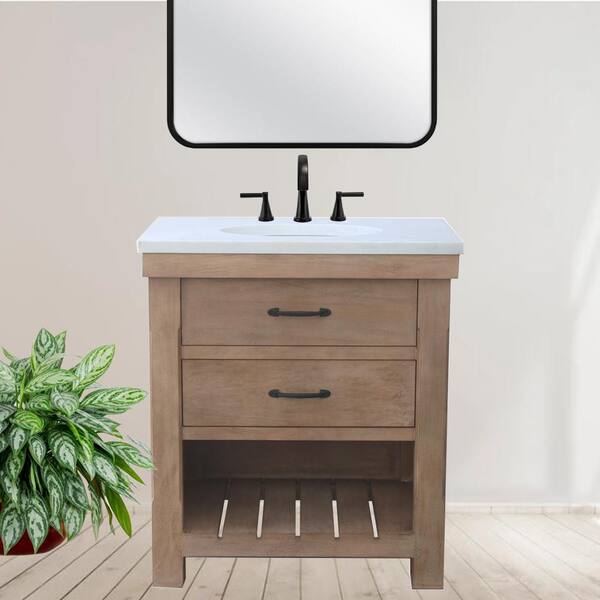 Deluxe 30 in. W x 22 in. D x 34 in. H Freestanding Bath Vanity in