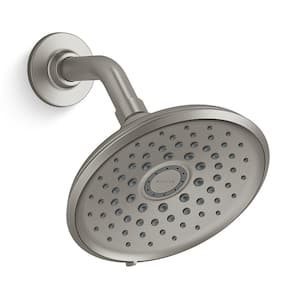 Cursiva 3-Spray Patterns 6.75 in. Wall Mount Fixed Showerhead in Vibrant Brushed Nickel