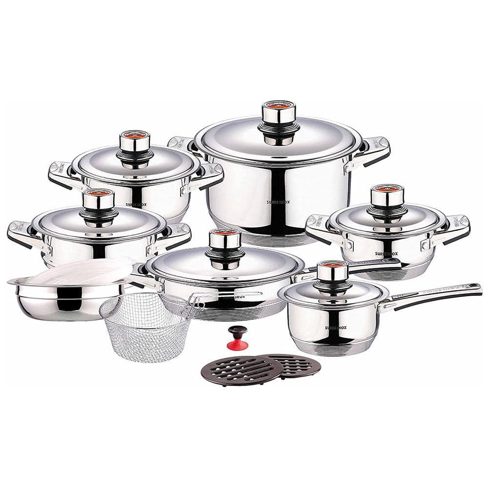 Concord 18-Piece Stainless Steel Cookware Set, Induction