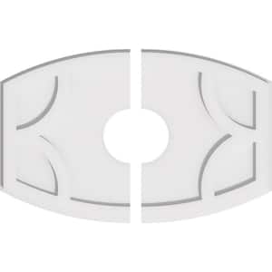 24 in. W x 16 in. H x 5 in. ID x 1 in. P Kailey Architectural Grade PVC Contemporary Ceiling Medallion (2-Piece)