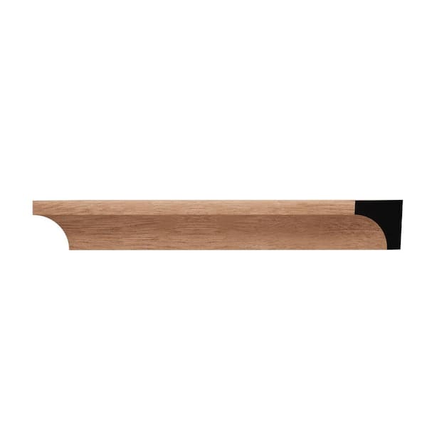 Ekena Millwork WM100 0.69 in. D x 0.69 in. W x 6 in. L Wood (Sapele) Crown Moulding Sample