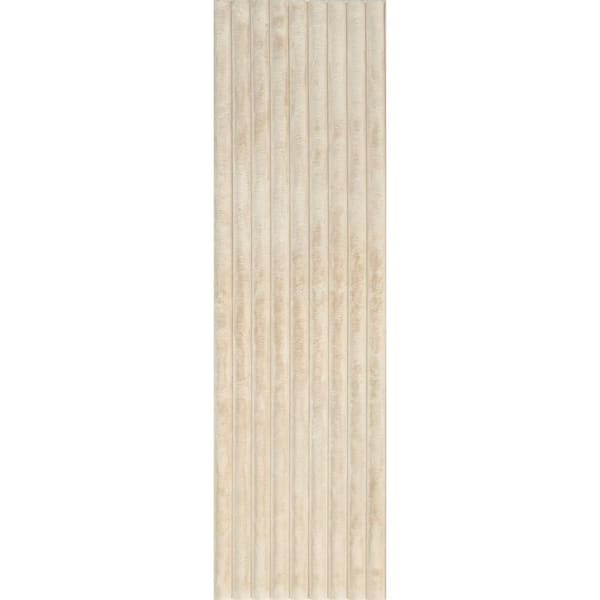 Kai Stripe Faux Rabbit Machine Washable Area Rug Beige  2 ft. 6 in. x 6 ft. Runner Rug