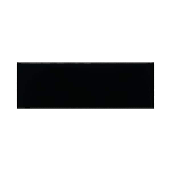 Daltile Restore Black 4 in. x 12 in. Glossy Ceramic Tile Sample