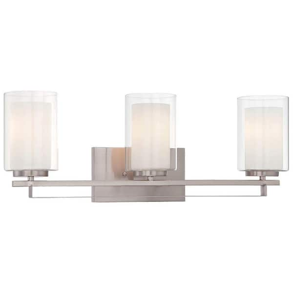 Parsons Studio 3-Light Brushed Nickel Bath Light