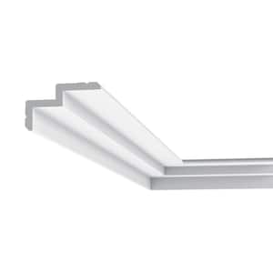 3-7/8 in. x 2-3/8 in. x 78-3/4 in. Primed White Plain Polyurethane Crown Moulding (10-Pack)
