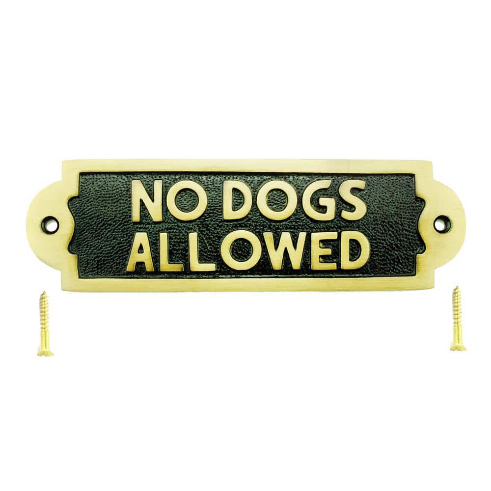Solid Brass Plaques No Dogs Allowed Dog Sign Polished Brass Plate price history on PriceWatchPro