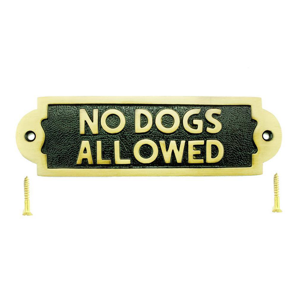 Polished Solid Brass Plaques Dog Sign BE Aware of The Dog Tarnish-Resistant Lacquered Indoor Or Outdoor Use Brass Plate 