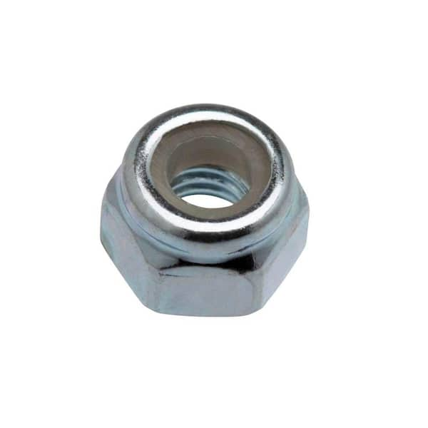 Everbilt 6 mm-1.0 Zinc-Plated Metric Nylon Lock Nut (2-Pieces)