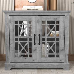 Isadora Mexican Gray 2 Door Accent Cabinet (29.3 in. H x 32.4 in. W x 15.7 in. D)