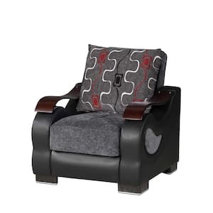 Urban Collection Grey Convertible Armchair with Storage