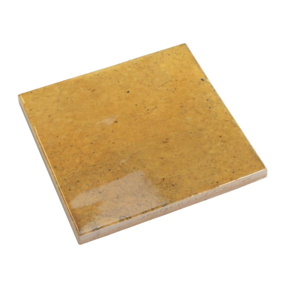 Antiek 4'' x 4'' Glossy Honey Orange Ceramic Tile