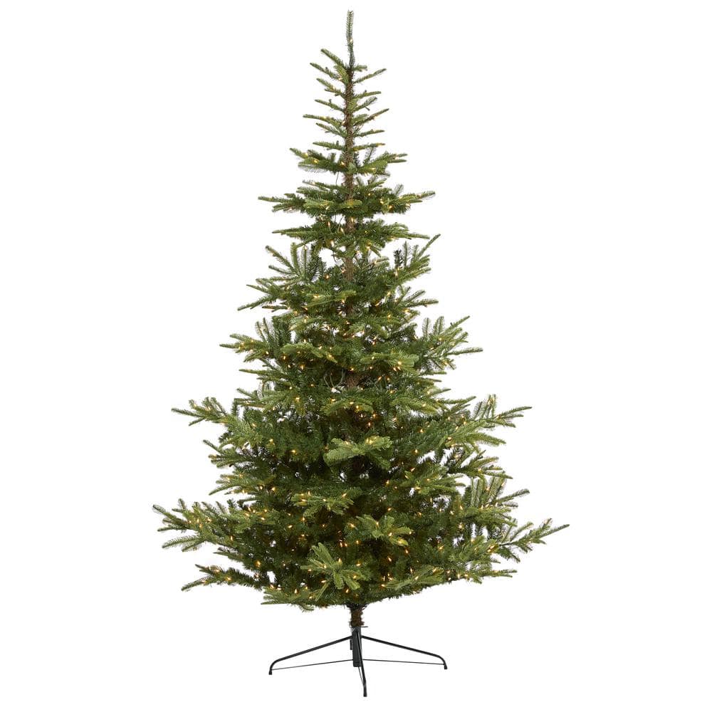 Laroche Green Spruce Flocked/Frosted Christmas Tree, Unlit Andover Mills Size: 7.5 ft