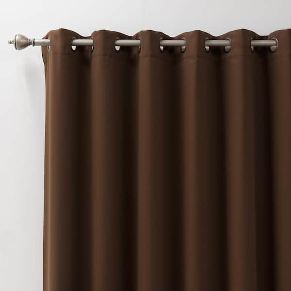 Best Home Fashion Chocolate Grommet Blackout Curtain - 100 in. W x