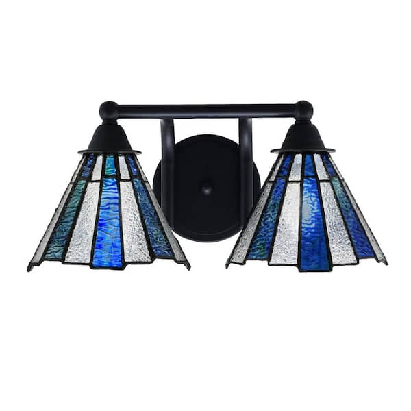 Unbranded Madison 8 in. 2-Light Matte Black Vanity Light