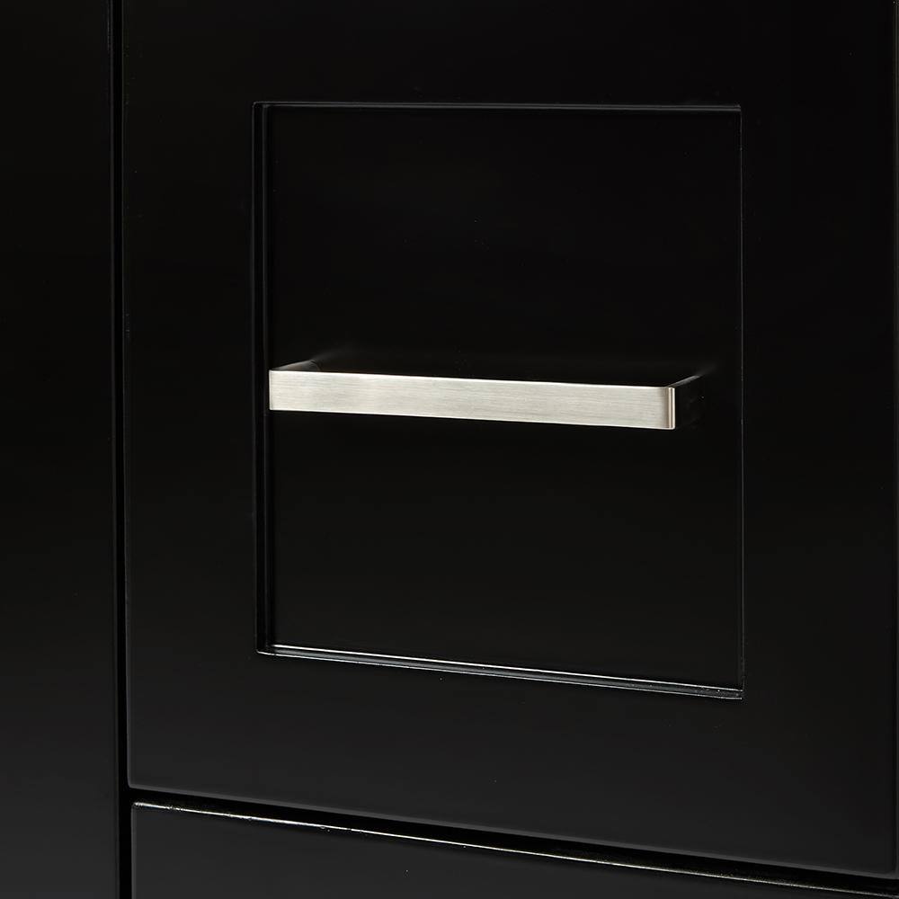 Hamlet 48" Black Solid Wood Freestanding Vanity Cabinet