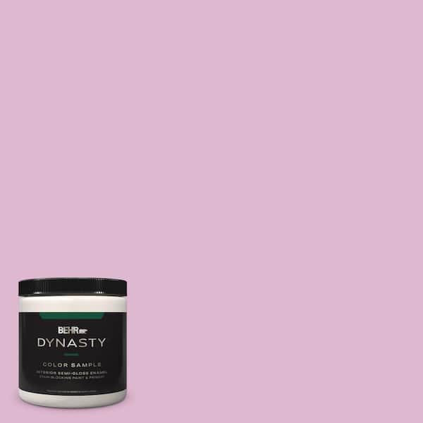 BEHR DYNASTY 8 oz. #M120-3 Pink Wink Semi-Gloss Enamel Stain-Blocking Interior/Exterior Paint & Primer Sample