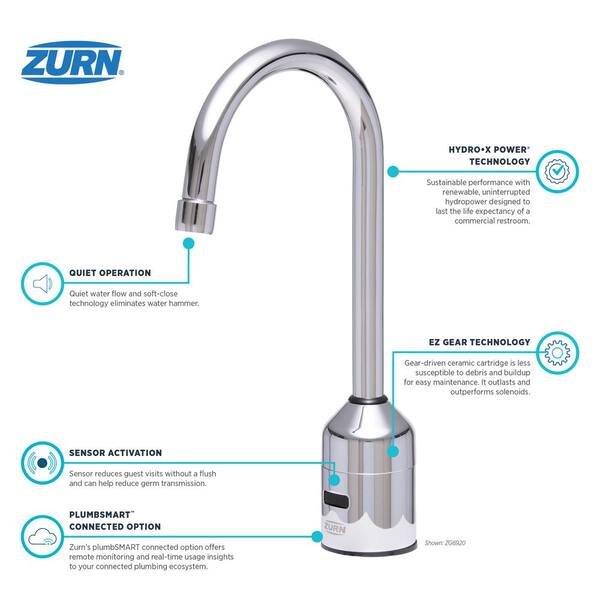 Zurn AquaSense Single Hole 5-3/8 in. Gooseneck Sensor Faucet Zurn AquaSense Single Hole 5-3/8 in. Gooseneck Sensor Faucet