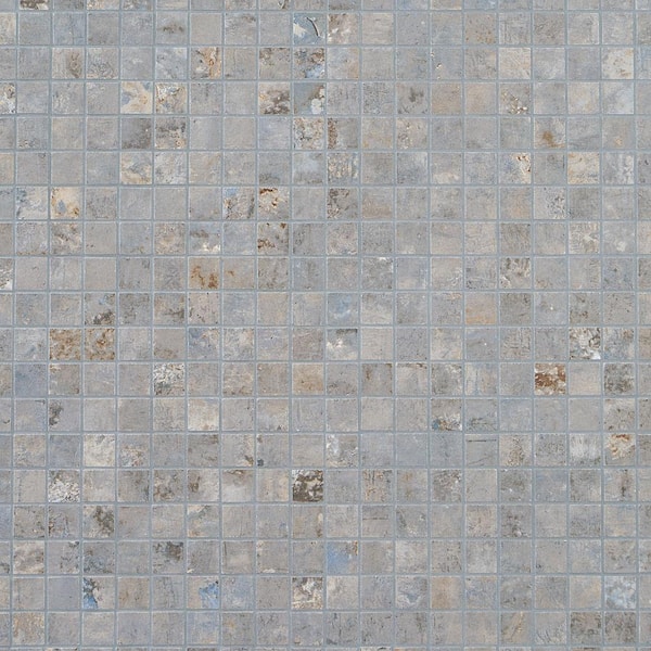 Ivy Hill Tile Mantis Ocean Blue 11.81 in. x 11.81 in. Matte Porcelain Floor and Wall Mosaic Tile (0.96 sq. ft./Each)