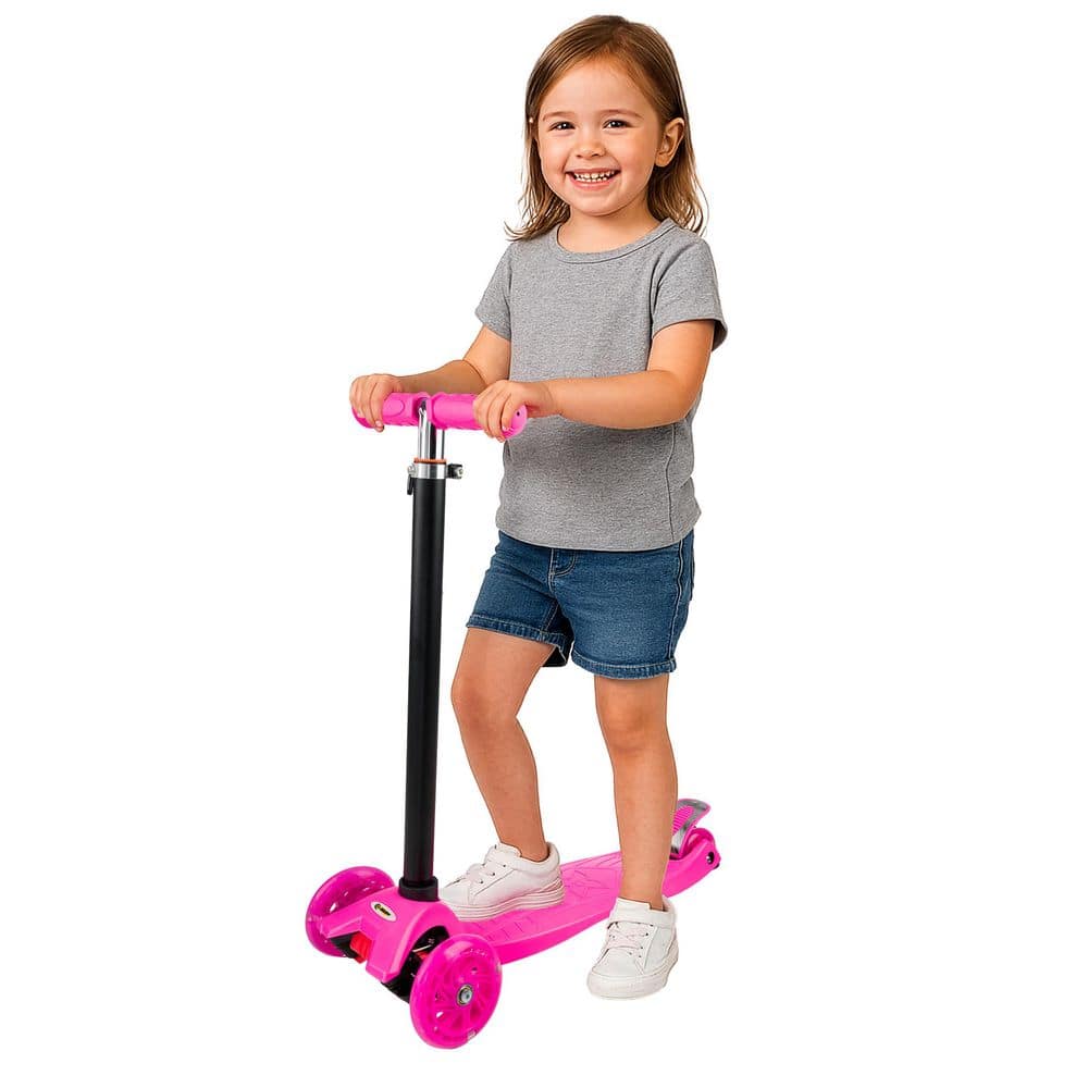 Lil Rider 3-Wheel Pink Kick Scooter with LED Light-up Wheels