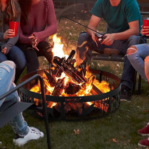 Details about   Rustic Wilderness Fire Ring Pit Fireplace Outdoor Backyard Bonfire Camp Deer 36" 