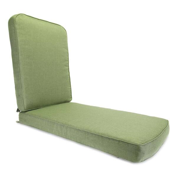 Hampton Bay Fall River Moss Replacement Outdoor Chaise Cushion