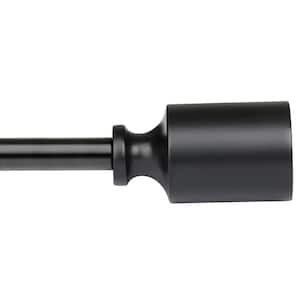 0.75 Inch Curtain Rod For Windows 86 to 120 Inch, Adjustable Drapery Rods, Black