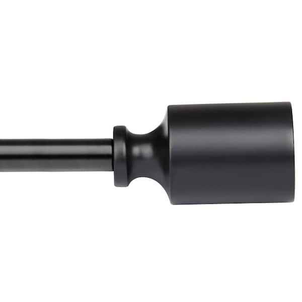Utopia Alley 0.75 Inch Curtain Rod For Windows 86 to 120 Inch, Adjustable Drapery Rods, Black