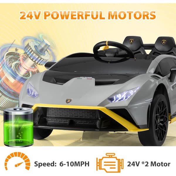 TOBBI 24-Volt Licensed Lamborghini Kids Ride On Car With Remote