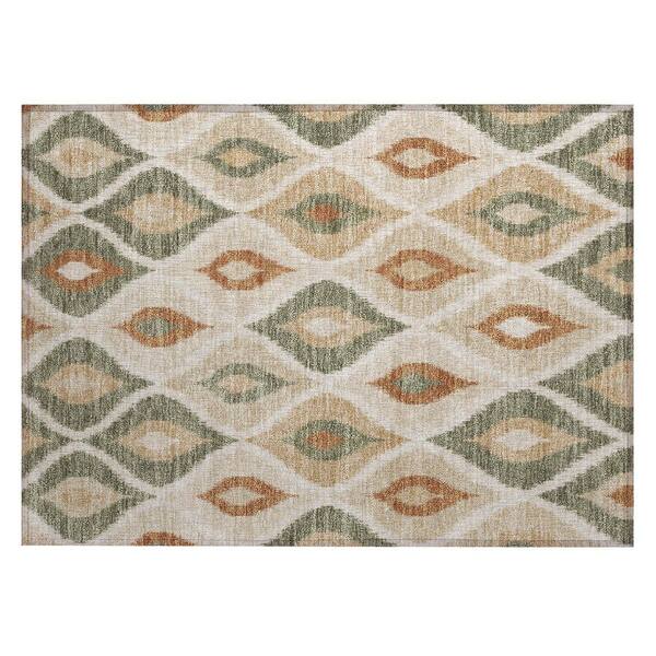 Chantille Machine Washable Indoor/Outdoor Abstract ACN3121 Fern 2 ft. x 3 ft. Accent Rug