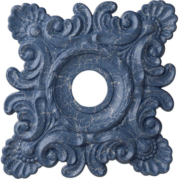 Ekena Millwork 1-1/2 in. x 18 in. x 18 in. Polyurethane Crawley Ceiling Medallion, Americana Crackle