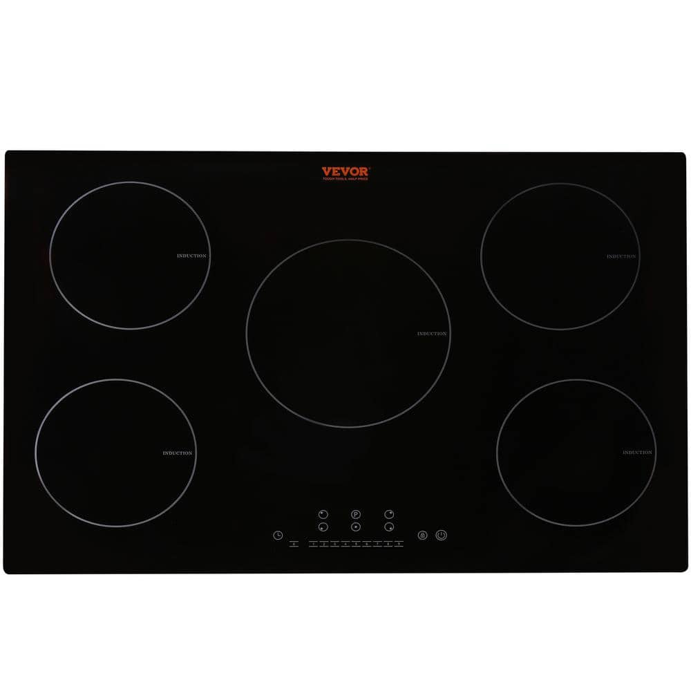 VEVOR Electric Cooktop 30 in. 5 Burners Induction Stove Top 9200 Watt Built-in Magnetic Cooktop, Black