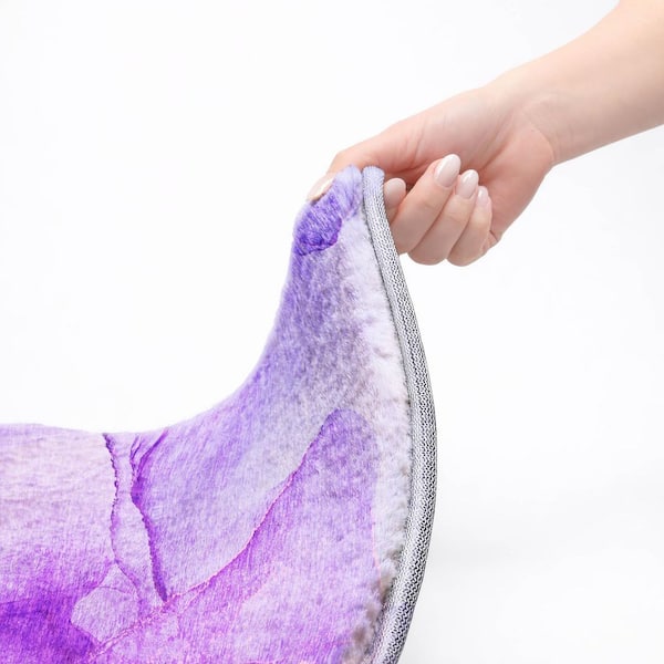 Dream Shag Premium Machine Washable Abstract ADS507 Purple 10 ft. x 14 ft. Area Rug